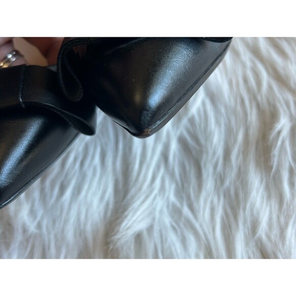 Ted Baker Women’s Size 37 Black Leather Bow High Heels Pumps Career - Picture 6 of 15